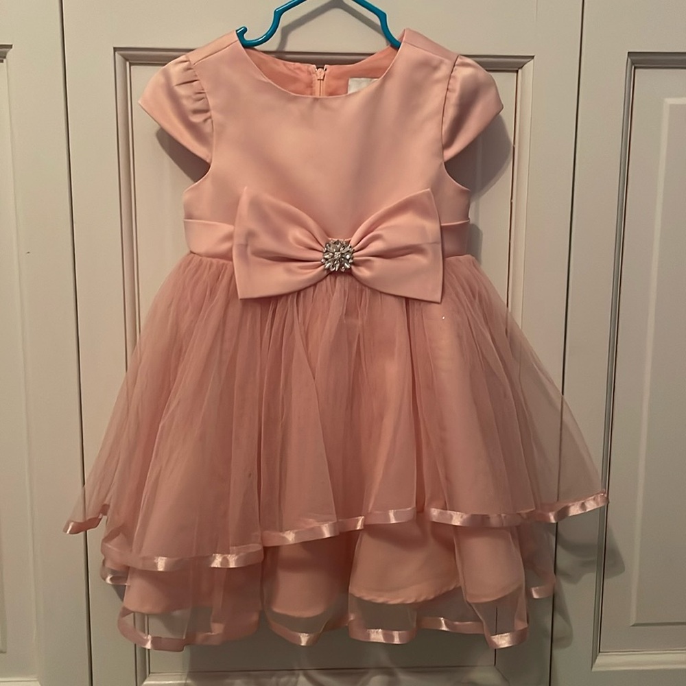Rare Editions GORGEOUS pink dress. Size 24 months.  ONLY WORN ONCE!